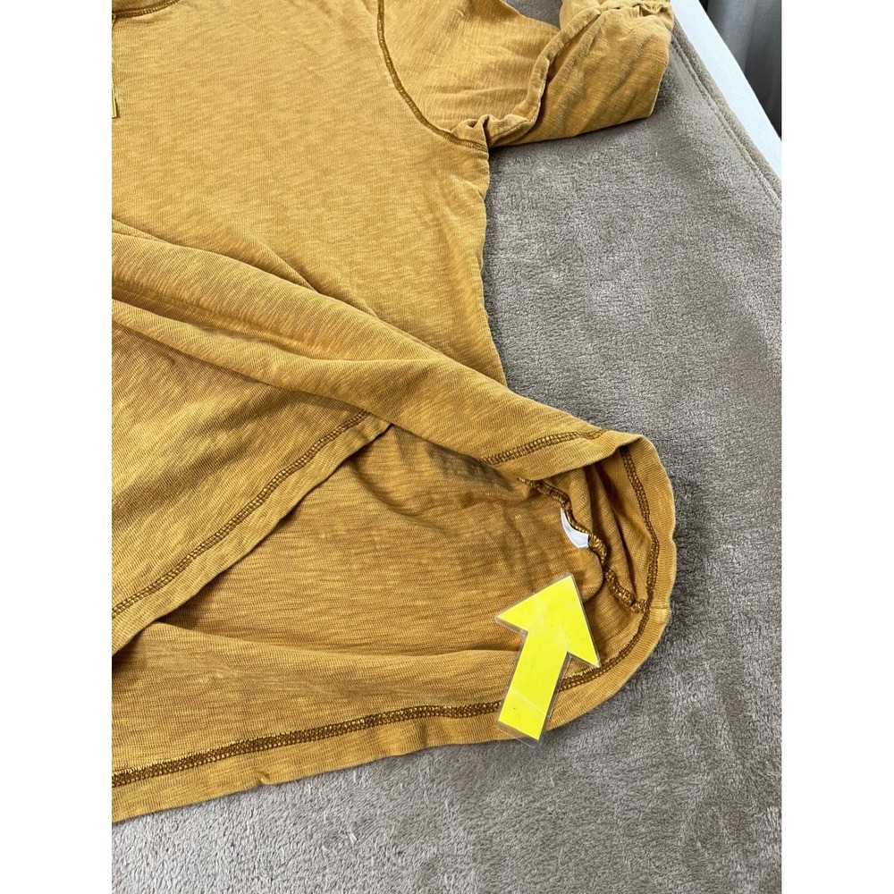 Lucky Brand Mustard Yellow Long Sleeve Henley Shirt - Picture 7 of 7